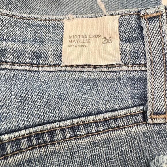 Hudson Women's Blue Stretch Natalie Midrise Super Skinny Crop Jeans Size 26 - Picture 7 of 10